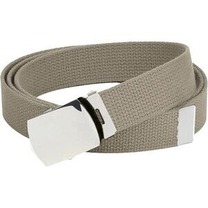 Hold’Em Mens Military Canvas Webbing Belts Slider Buckle Adjustable -Gray